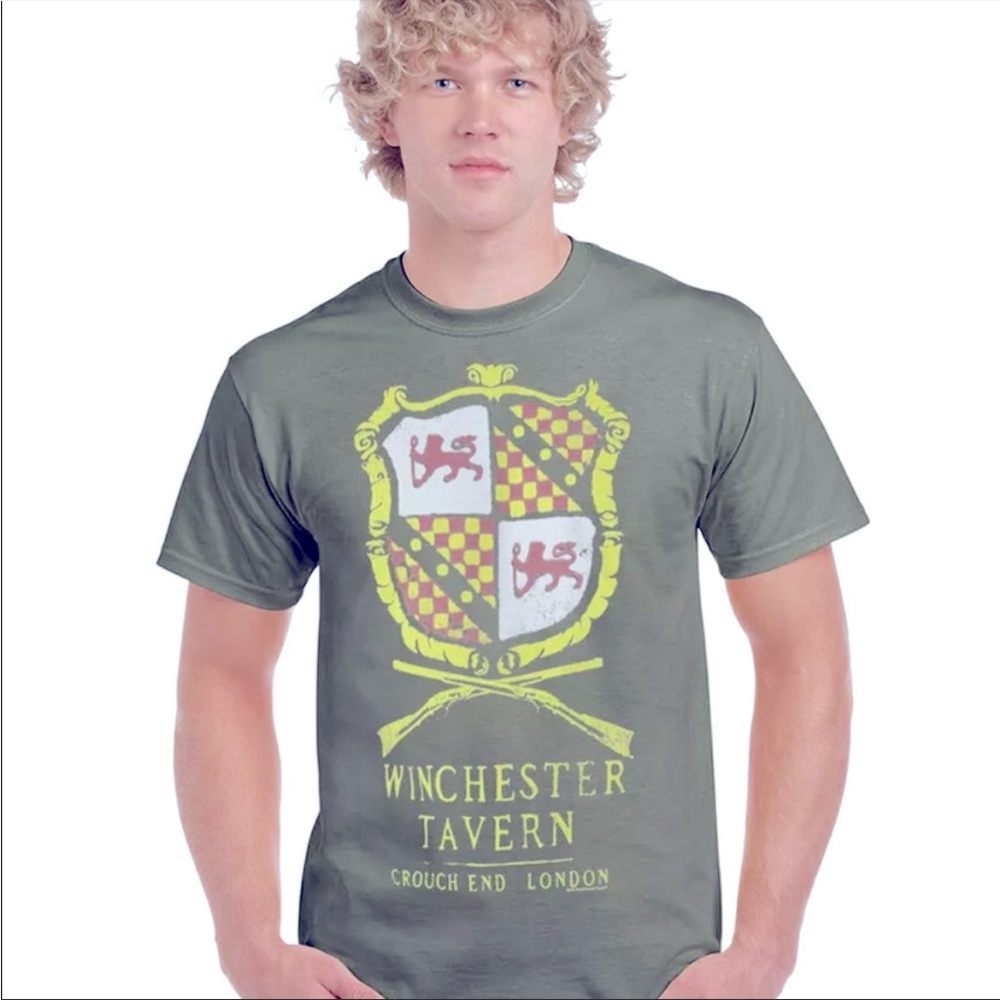 Winchester Tavern Shirt • medium • faded green graphic T